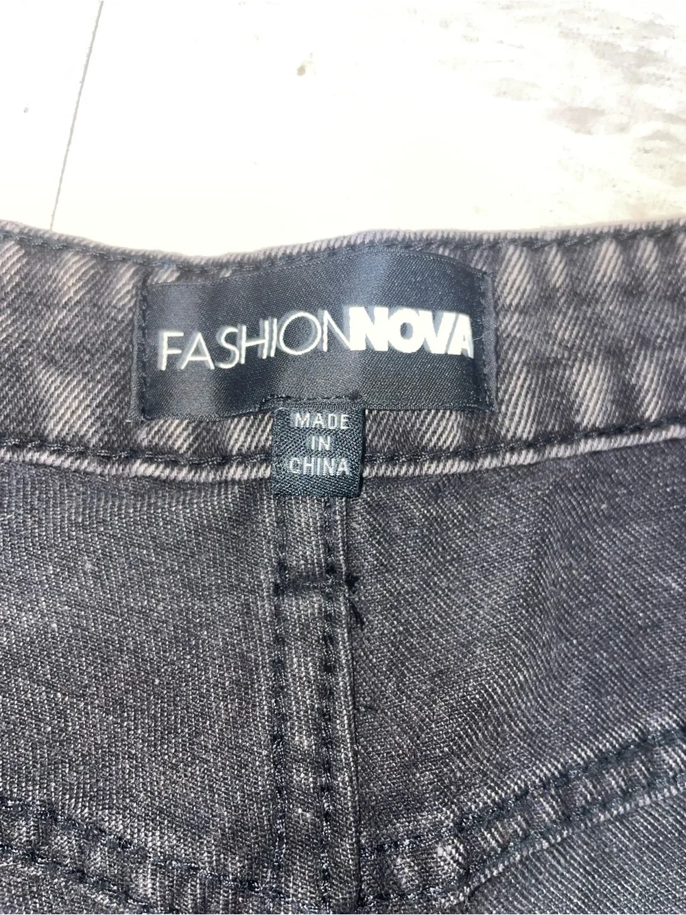 Black Denim Jorts